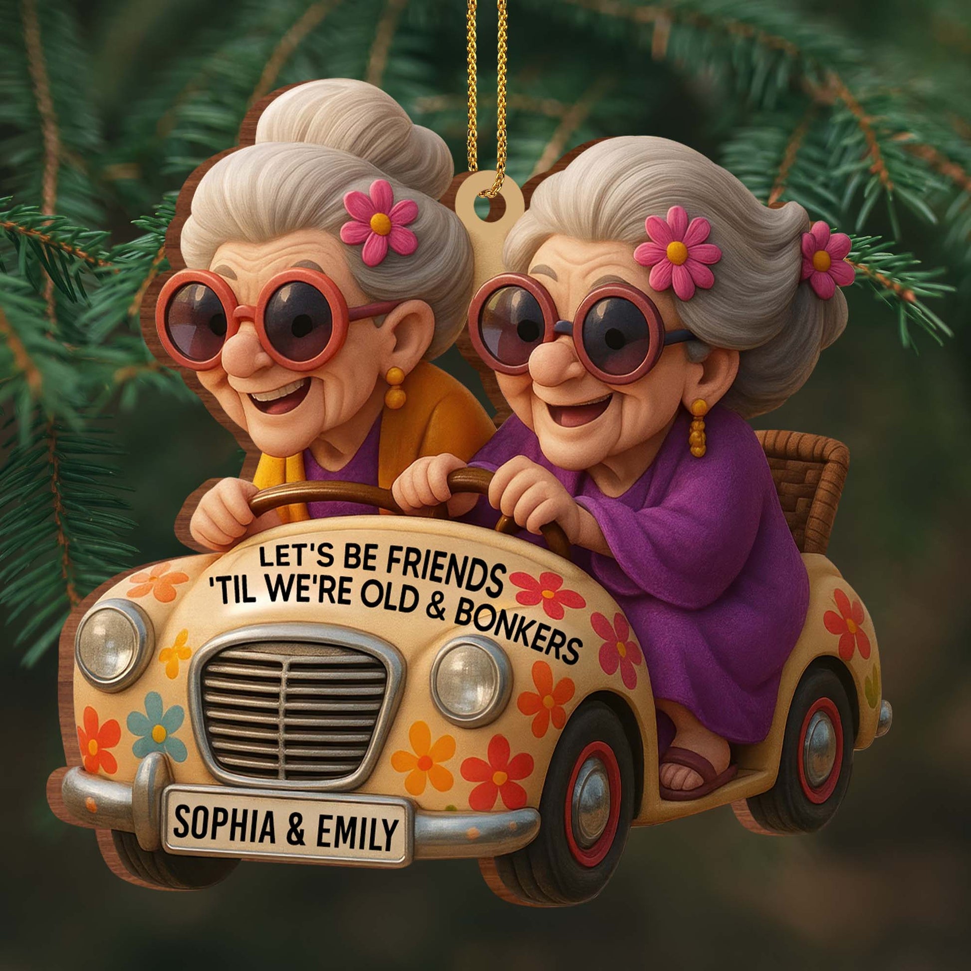 Let's Be Friends 'Til We're Old & Bonkers, Car and Flowers
