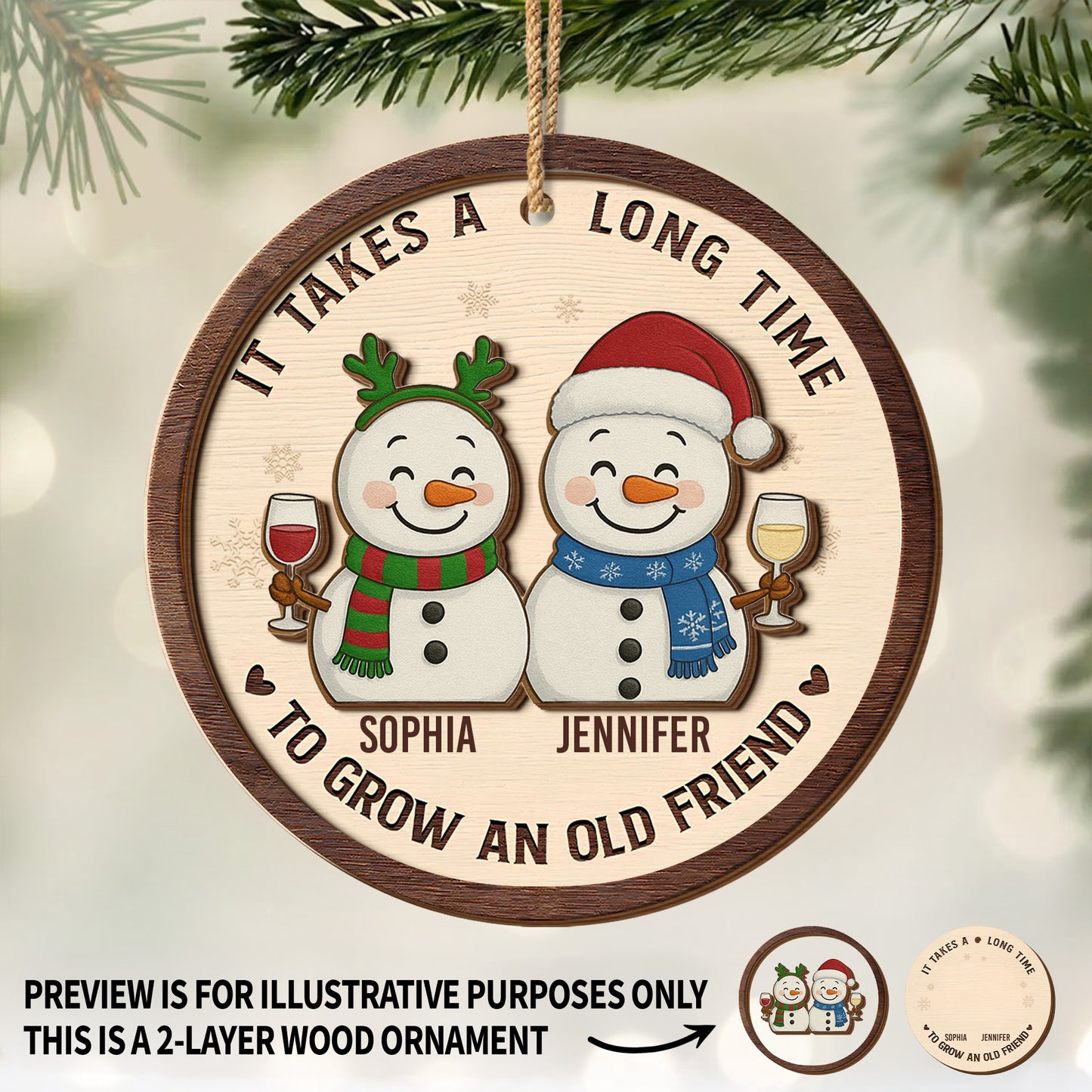 It Takes A Long Time To Grow An Old Friend Snowmen Design