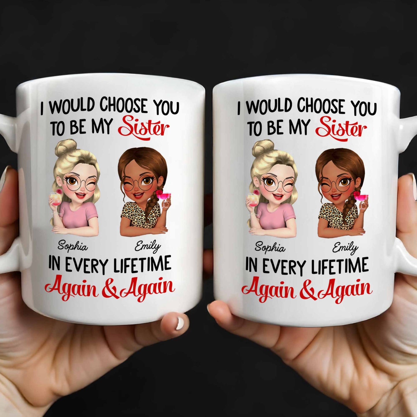 I Would Choose You To Be My Sister, Cartoon Characters