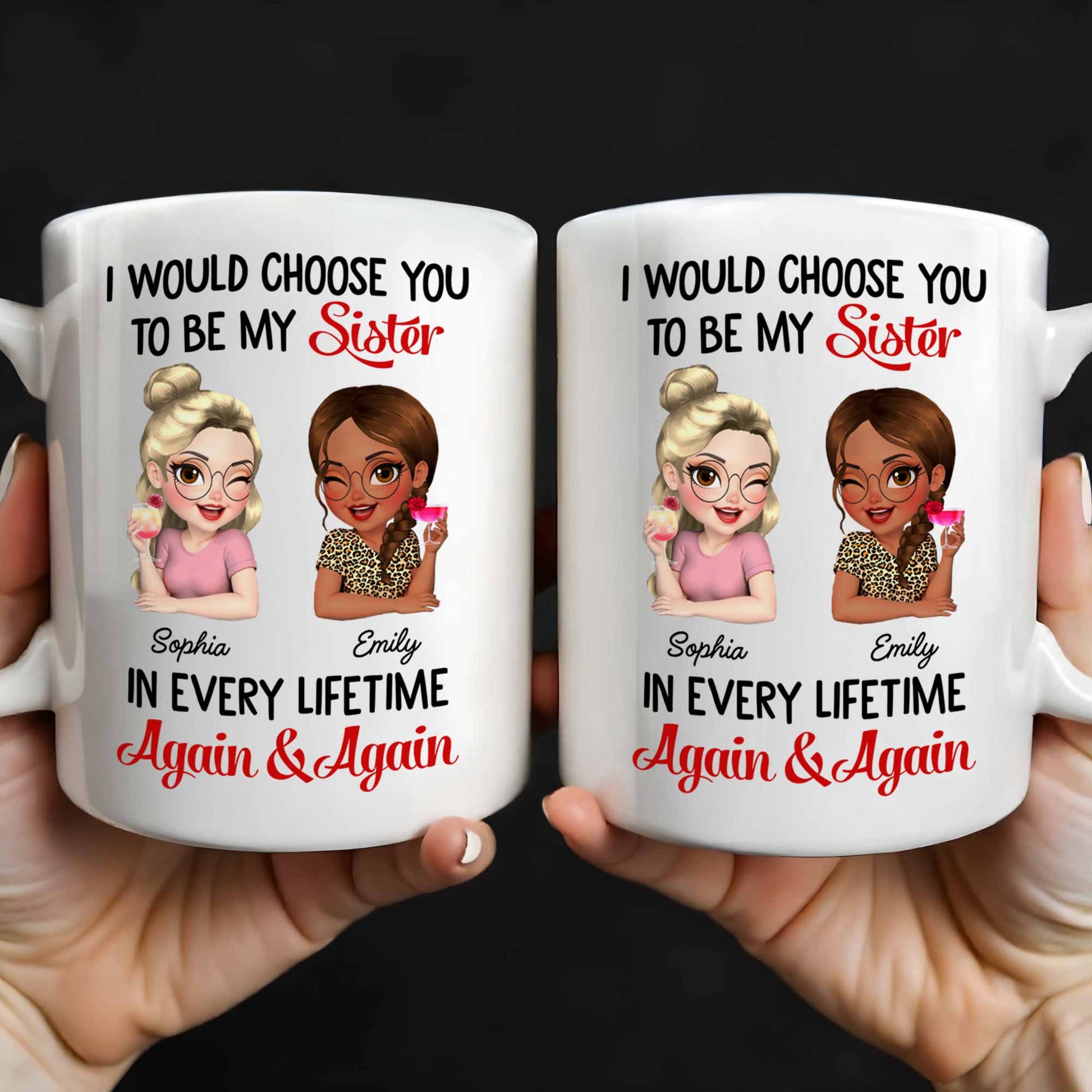 I Would Choose You To Be My Sister, Cartoon Characters