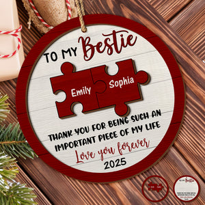 To My Bestie, Puzzle Pieces And Heart Design