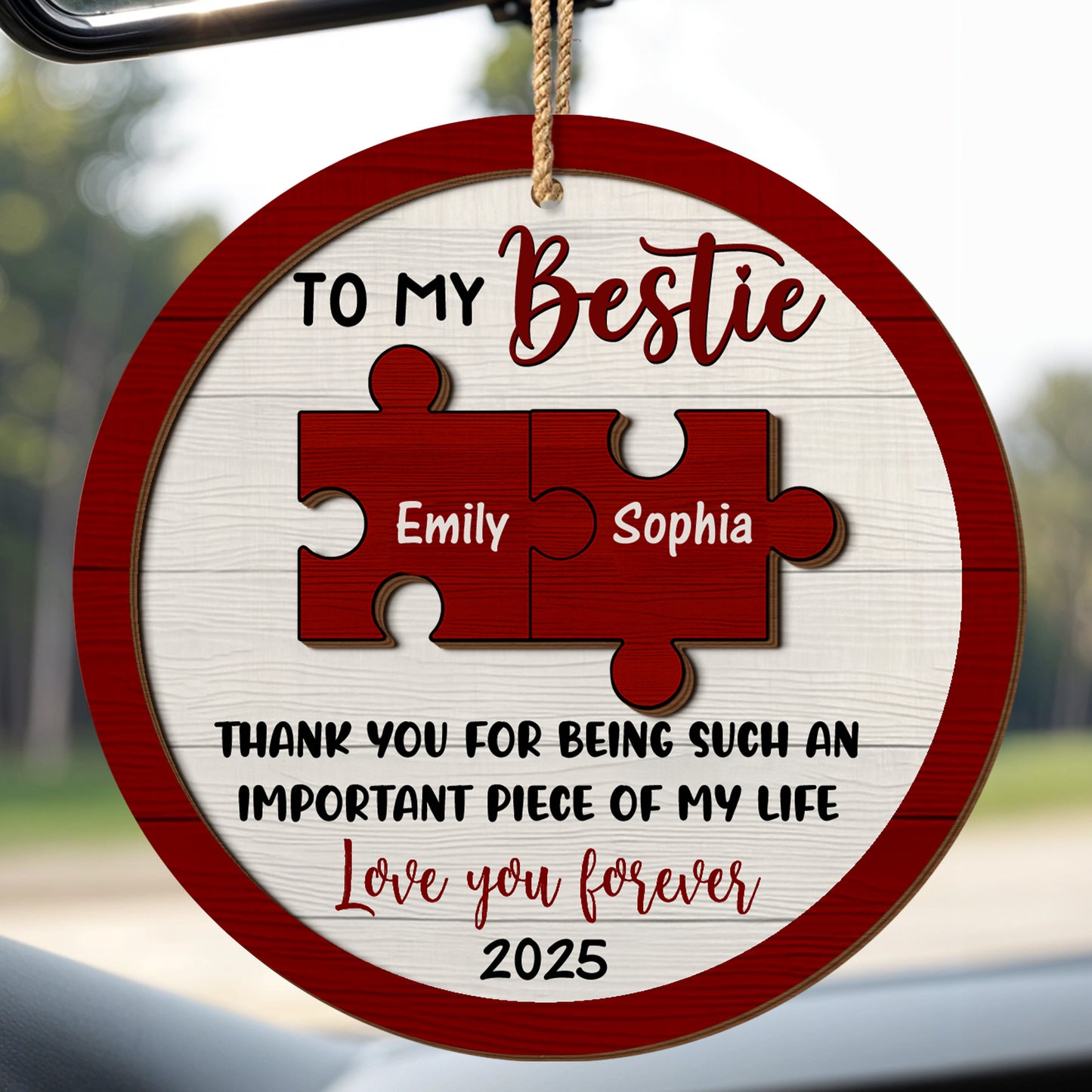 To My Bestie, Puzzle Pieces And Heart Design