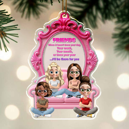 Friends I'll Be There For You, Comfy Couch Design - Personalized Custom Acrylic Ornament, Christmas Gift - BST244_ACO