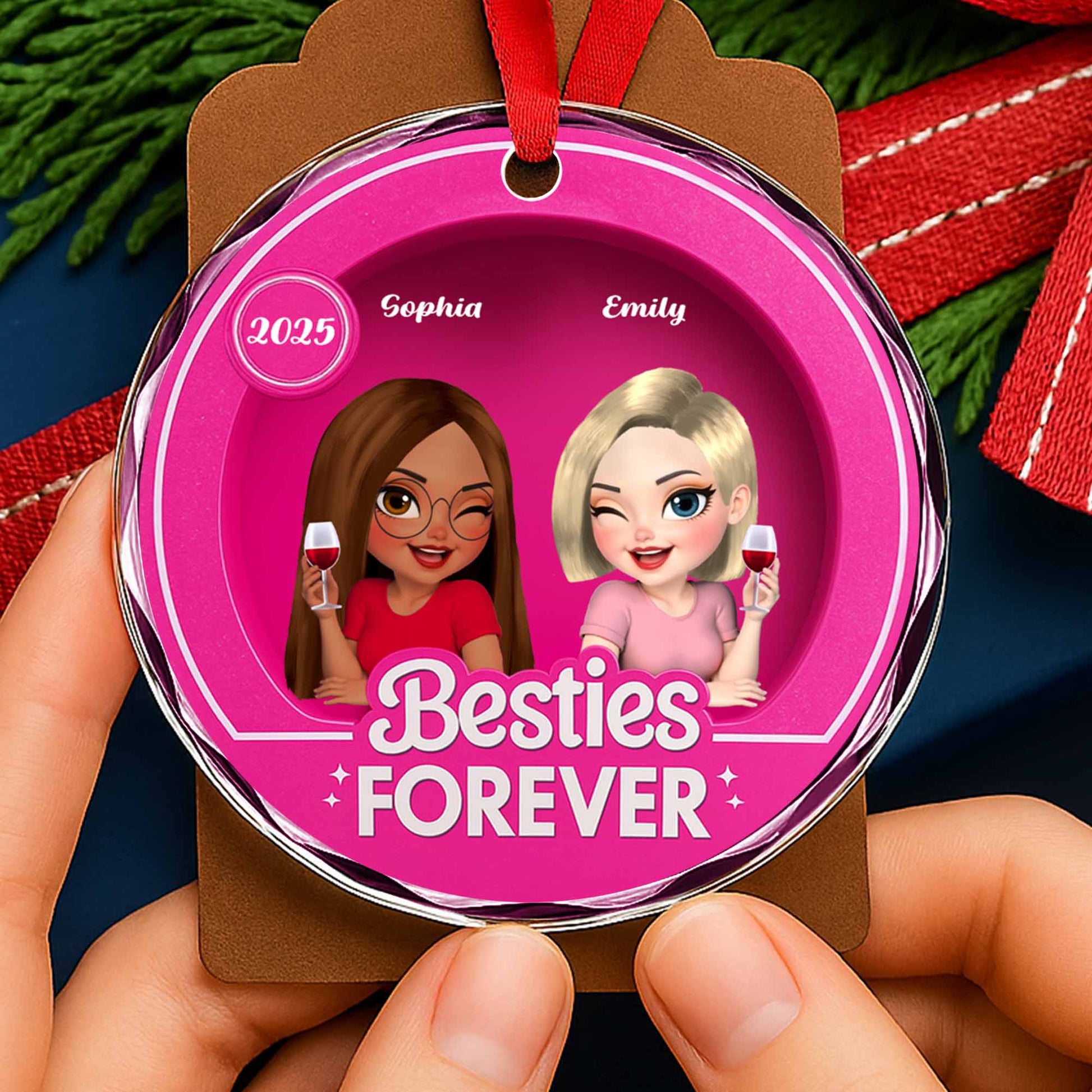 Besties Forever, Two Cartoon-Style Female Characters