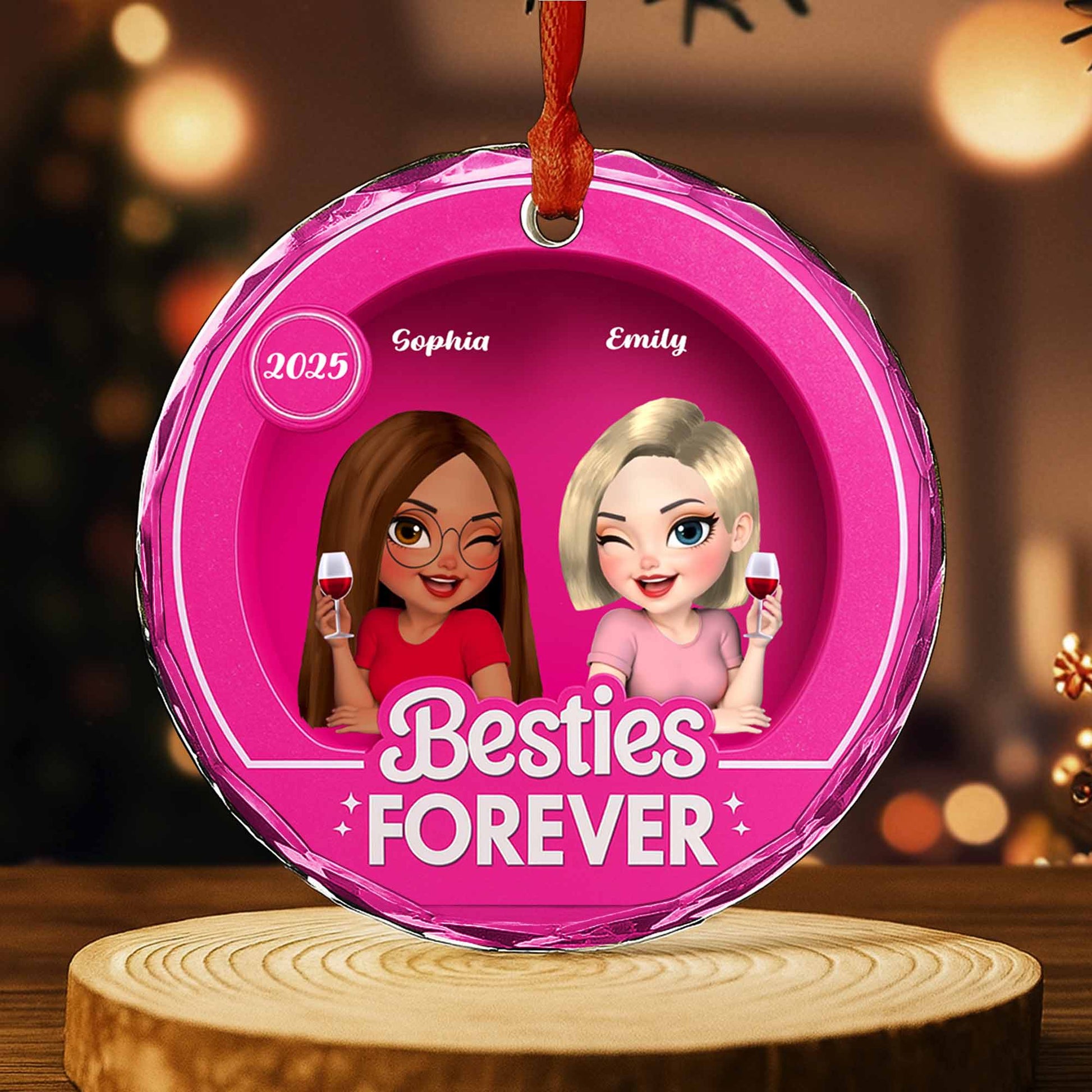 Besties Forever, Two Cartoon-Style Female Characters