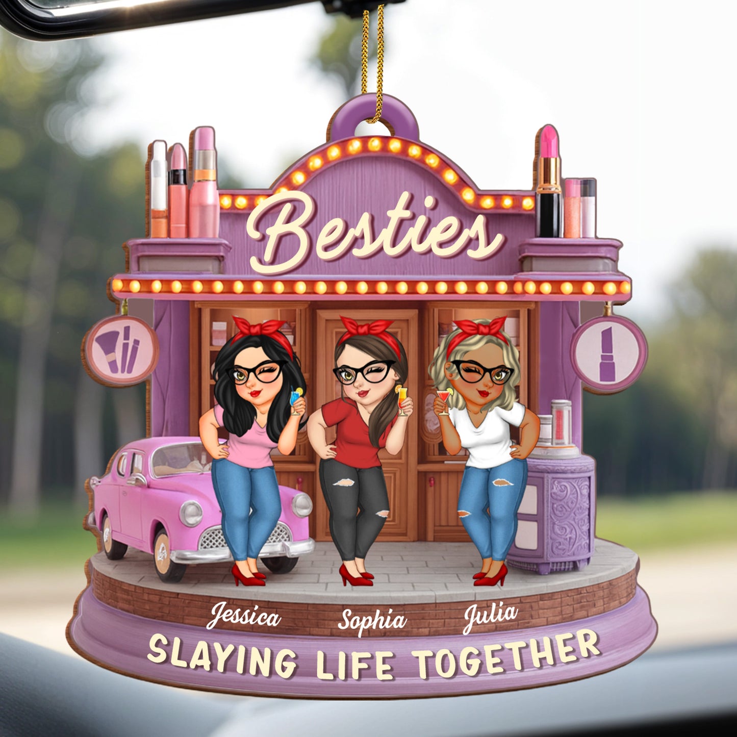 Slaying Life Together Besties Ornament
