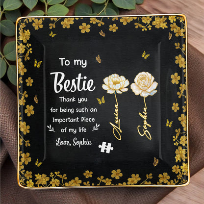 To My Bestie, Thank You With Flowers