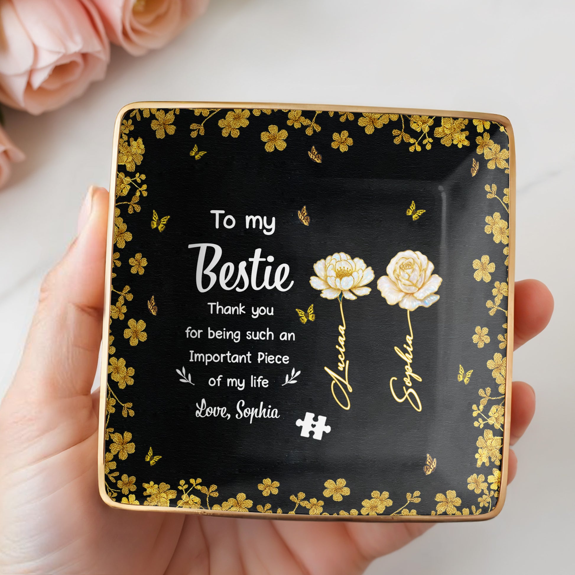 To My Bestie, Thank You With Flowers