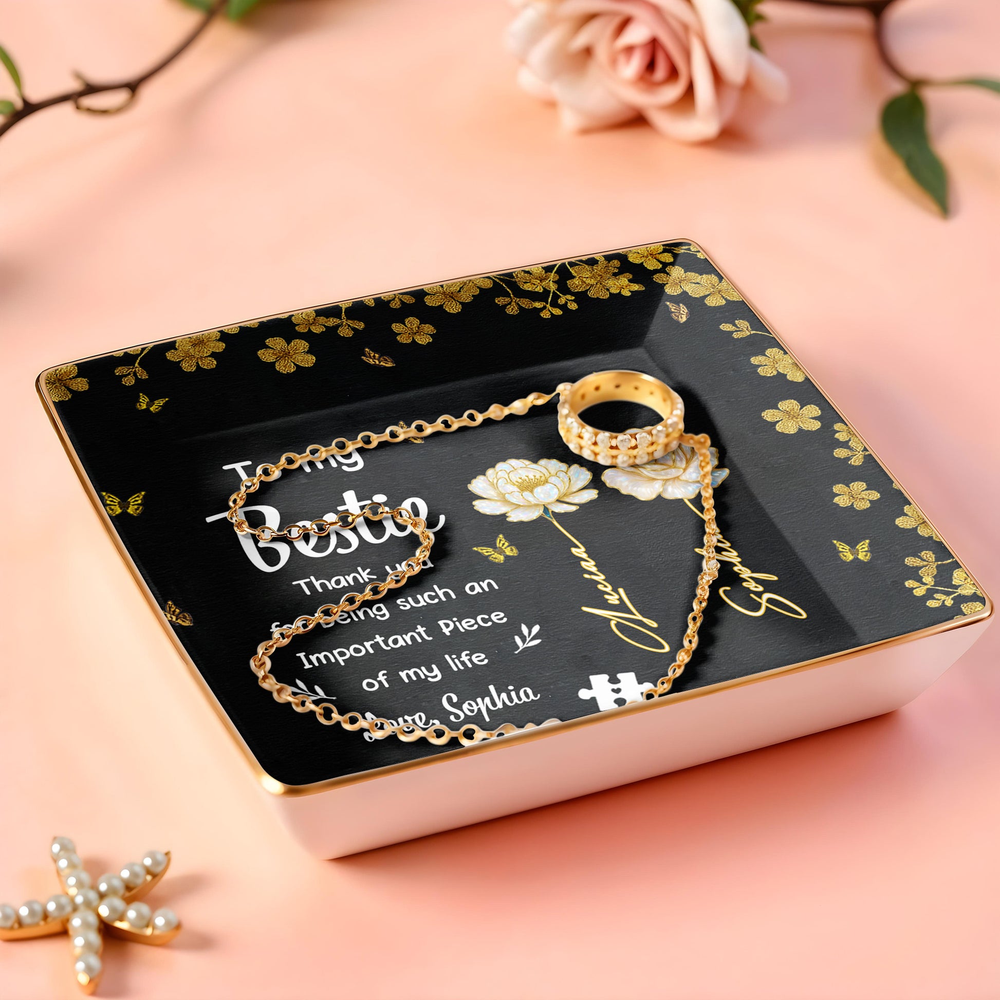 To My Bestie, Thank You With Flowers