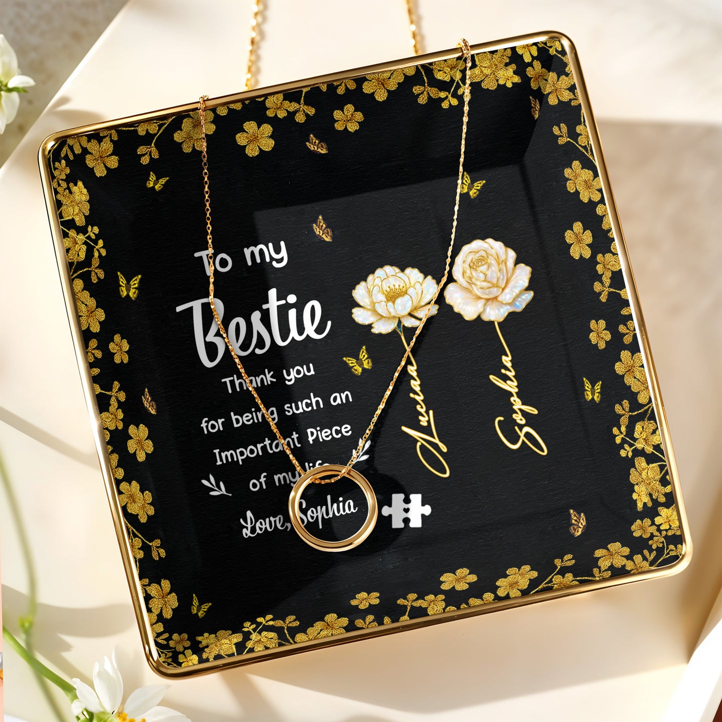 To My Bestie, Thank You With Flowers