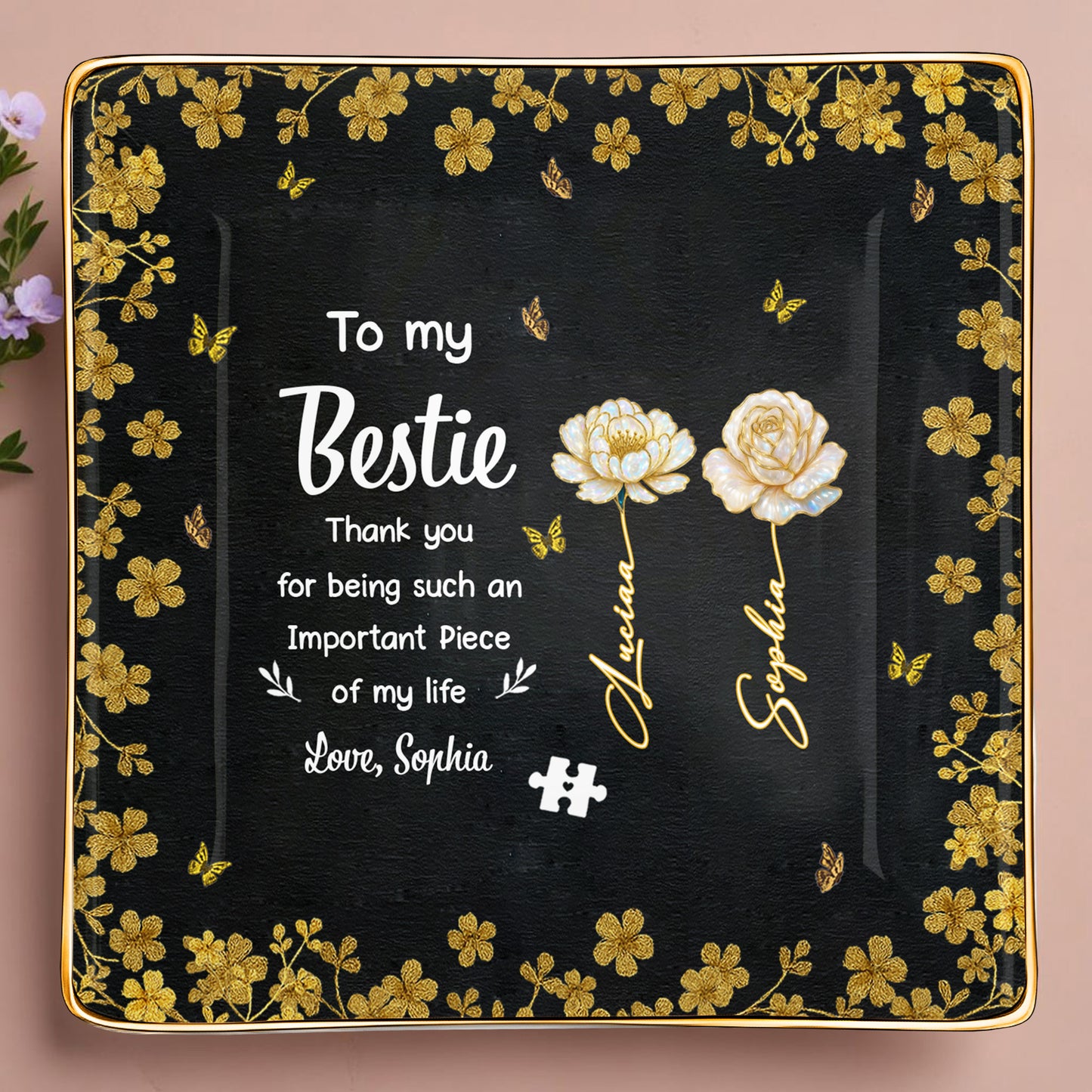 To My Bestie, Thank You With Flowers