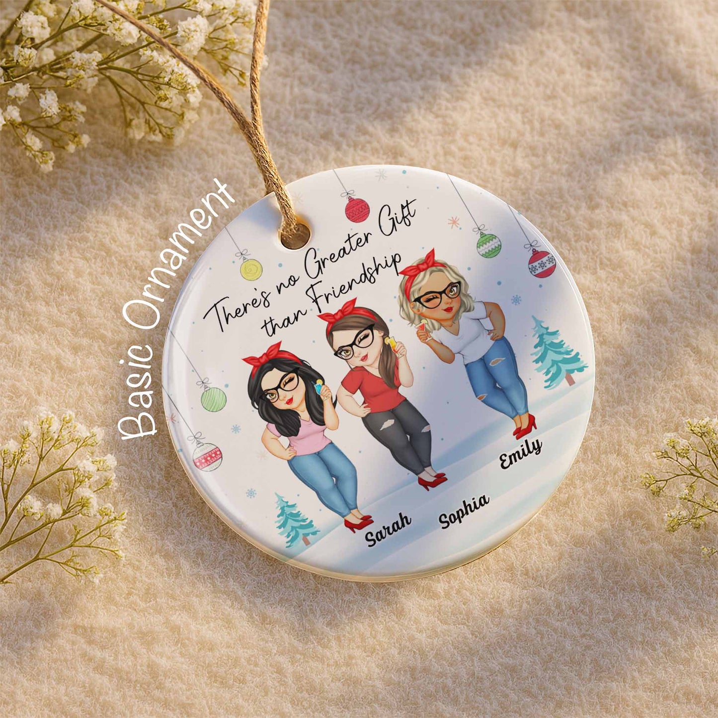 There's No Greater Gift Than Friendship, Friends With Bows And Glasses