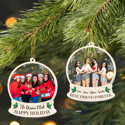 Bestie Forever With Snowflakes And Holly Leaves