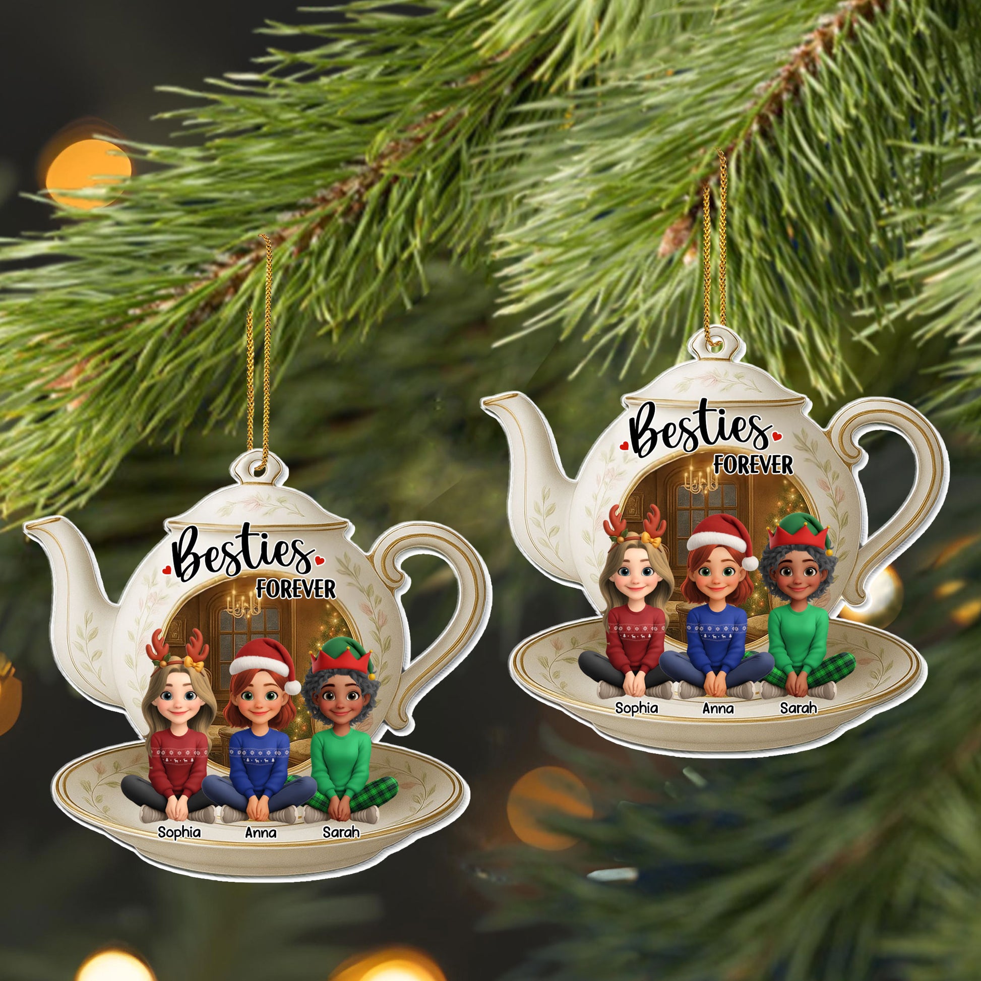 Besties Forever Teapot With Cute Girls