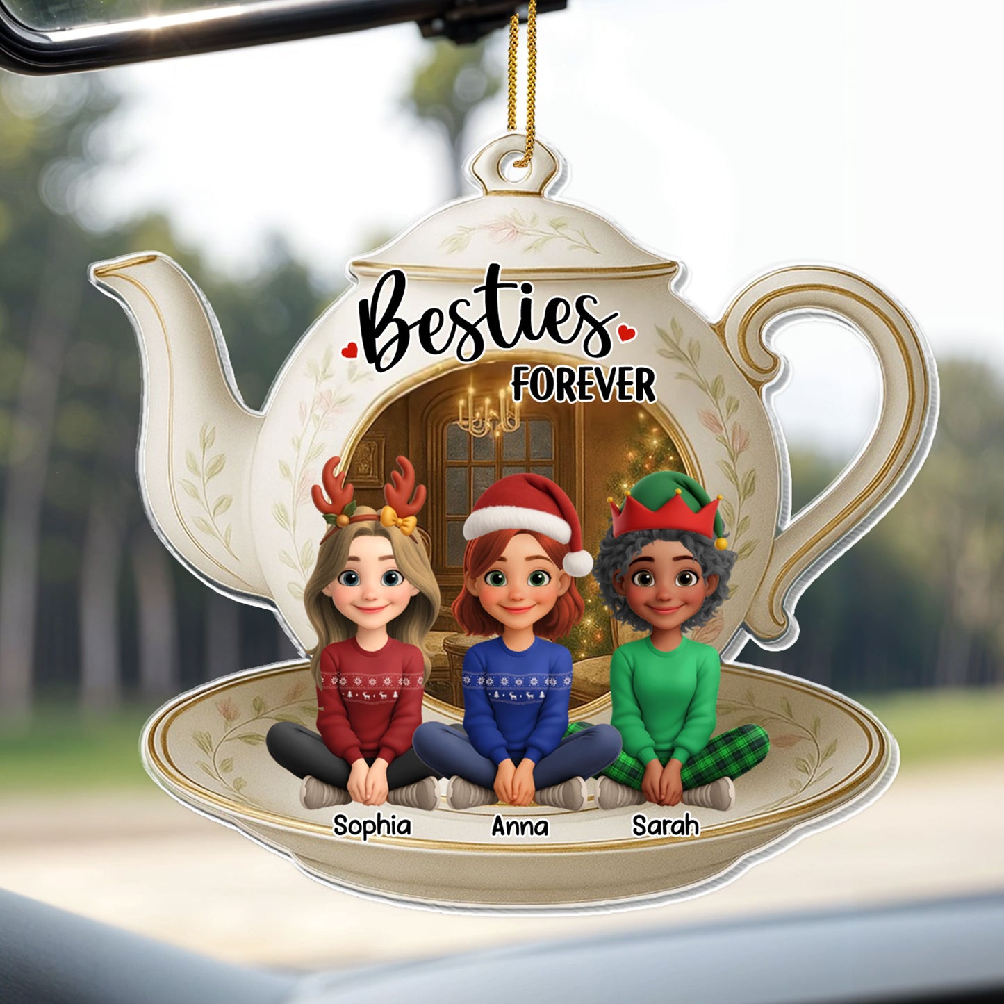 Besties Forever Teapot With Cute Girls