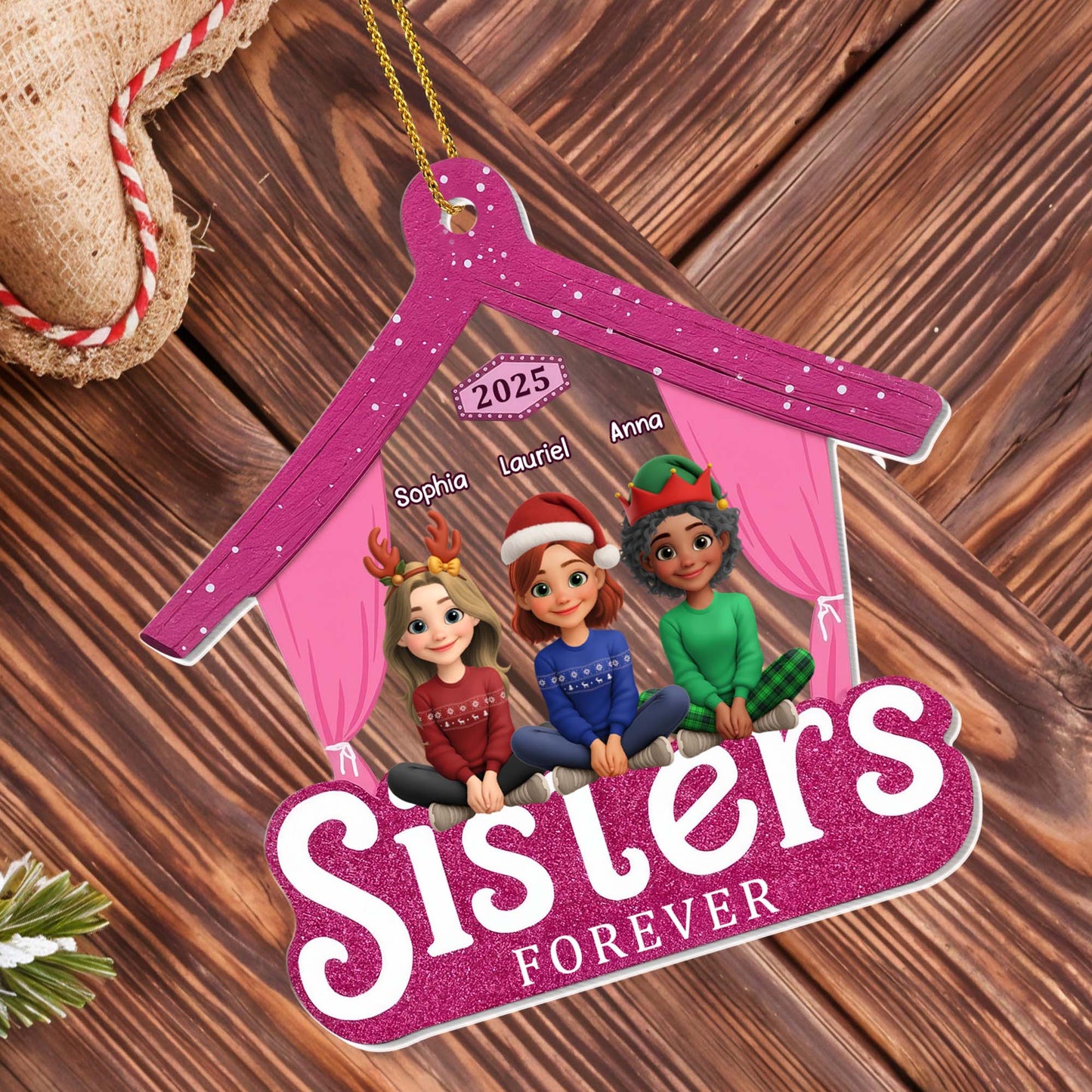 Sisters Forever Hanger Ornament