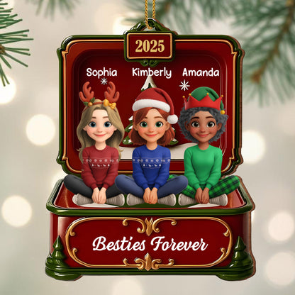 Besties Forever, Festive Attire And Train Ornament