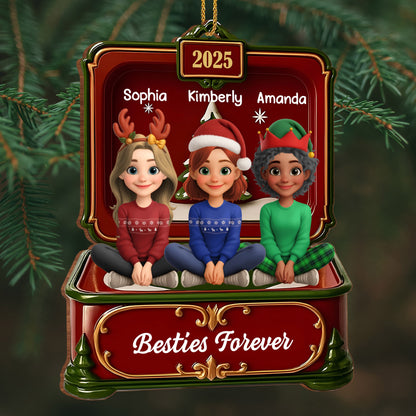 Besties Forever, Festive Attire And Train Ornament