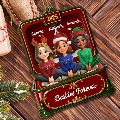 Besties Forever, Festive Attire And Train Ornament