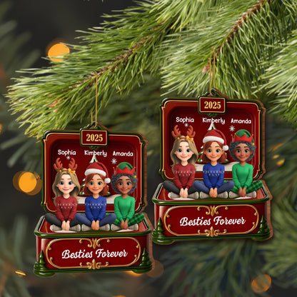 Besties Forever, Festive Attire And Train Ornament