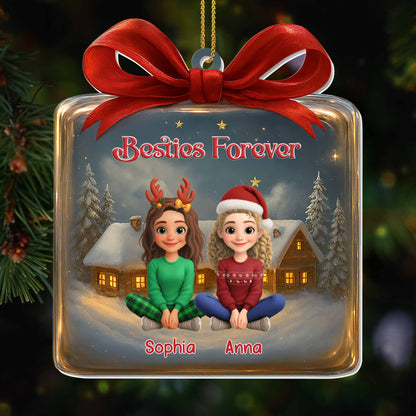 Besties Forever With Friends At Winter Cabin