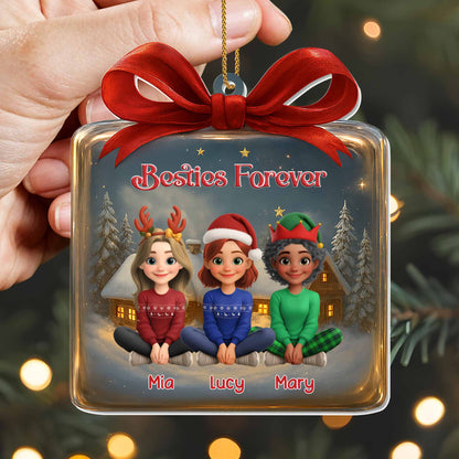 Besties Forever With Friends At Winter Cabin