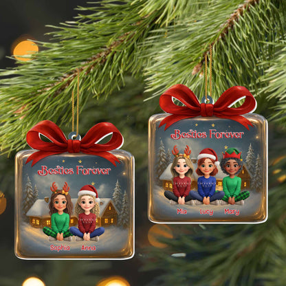 Besties Forever With Friends At Winter Cabin