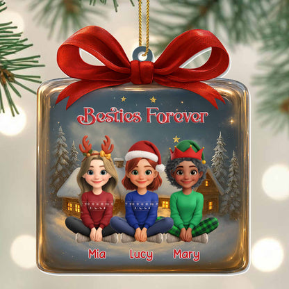 Besties Forever With Friends At Winter Cabin