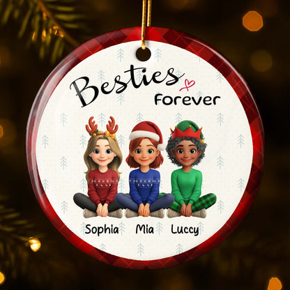 Besties Forever With Christmas Hats