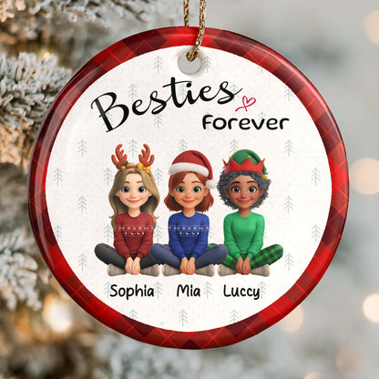 Besties Forever With Christmas Hats