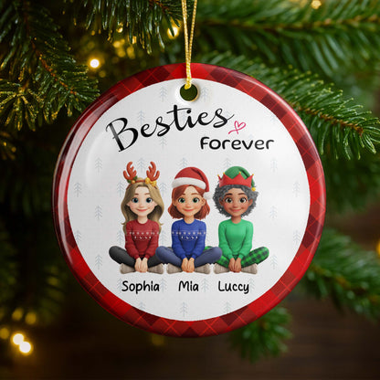 Besties Forever With Christmas Hats