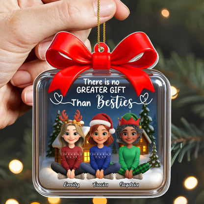 There Is No Greater Gift Than Sisters, Christmas Tree And Snow