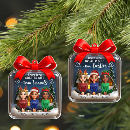 There Is No Greater Gift Than Sisters, Christmas Tree And Snow