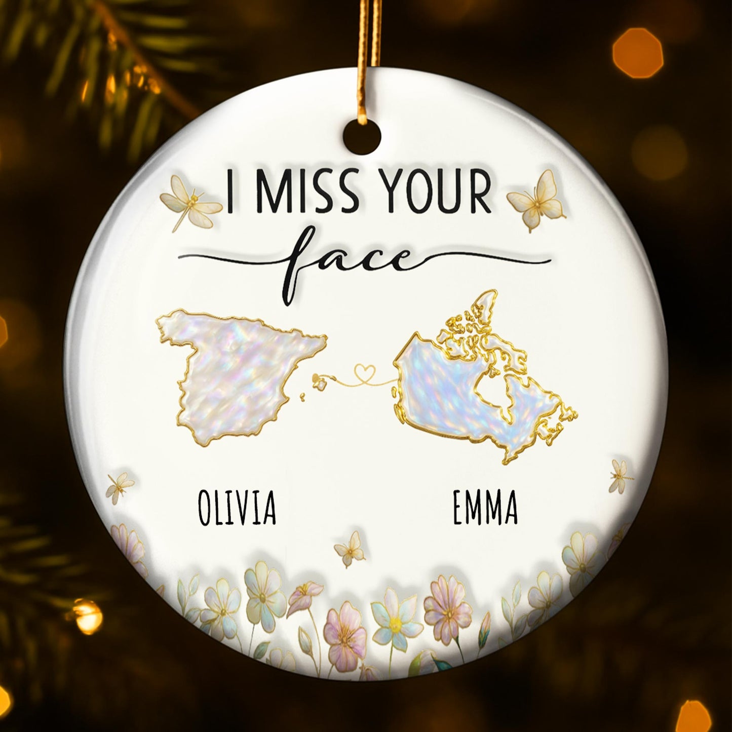 I Miss Your Face with USA and Australia Maps