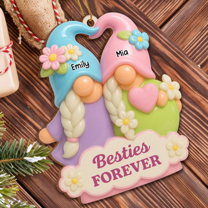 Besties Forever With Braids and Flowers