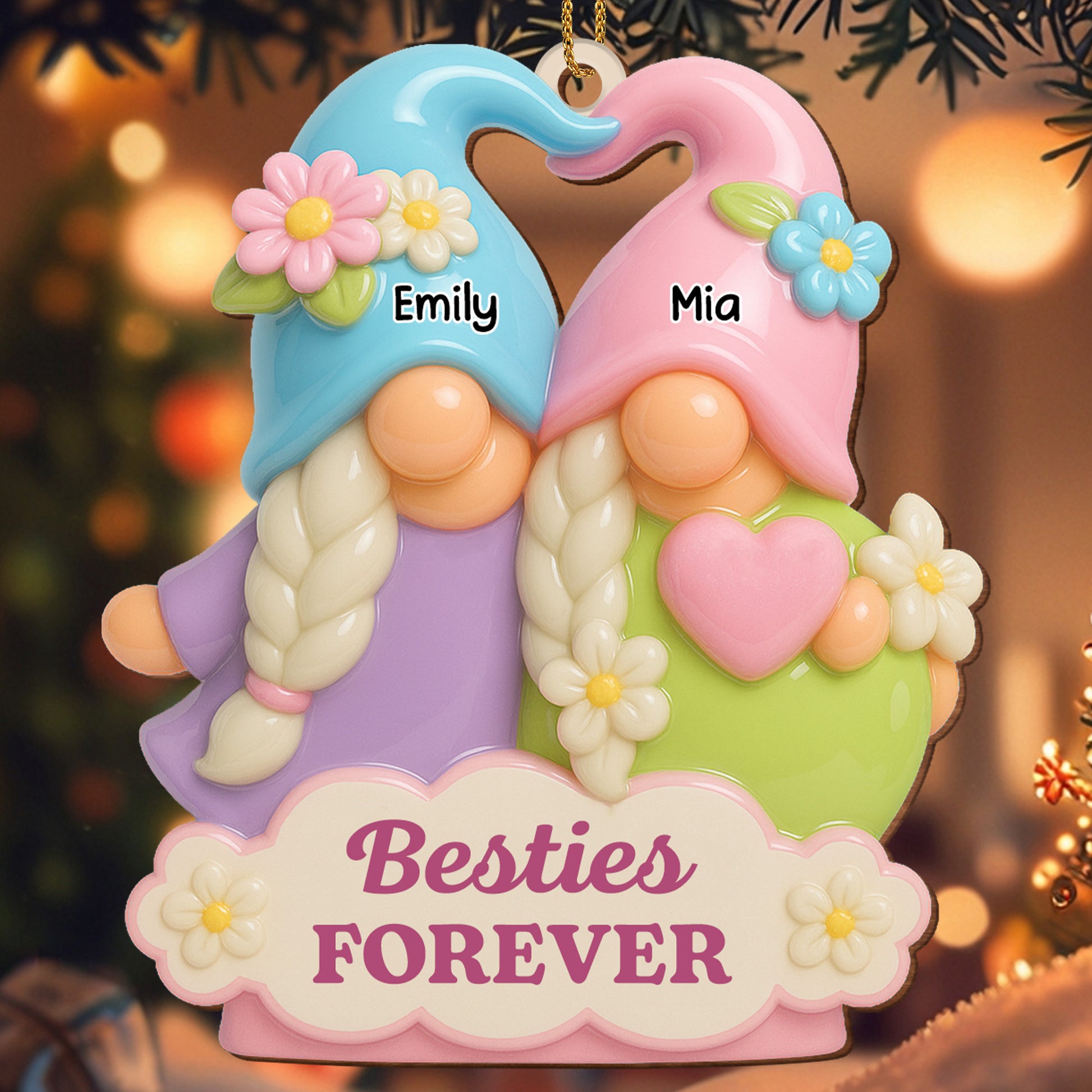 Besties Forever With Braids and Flowers