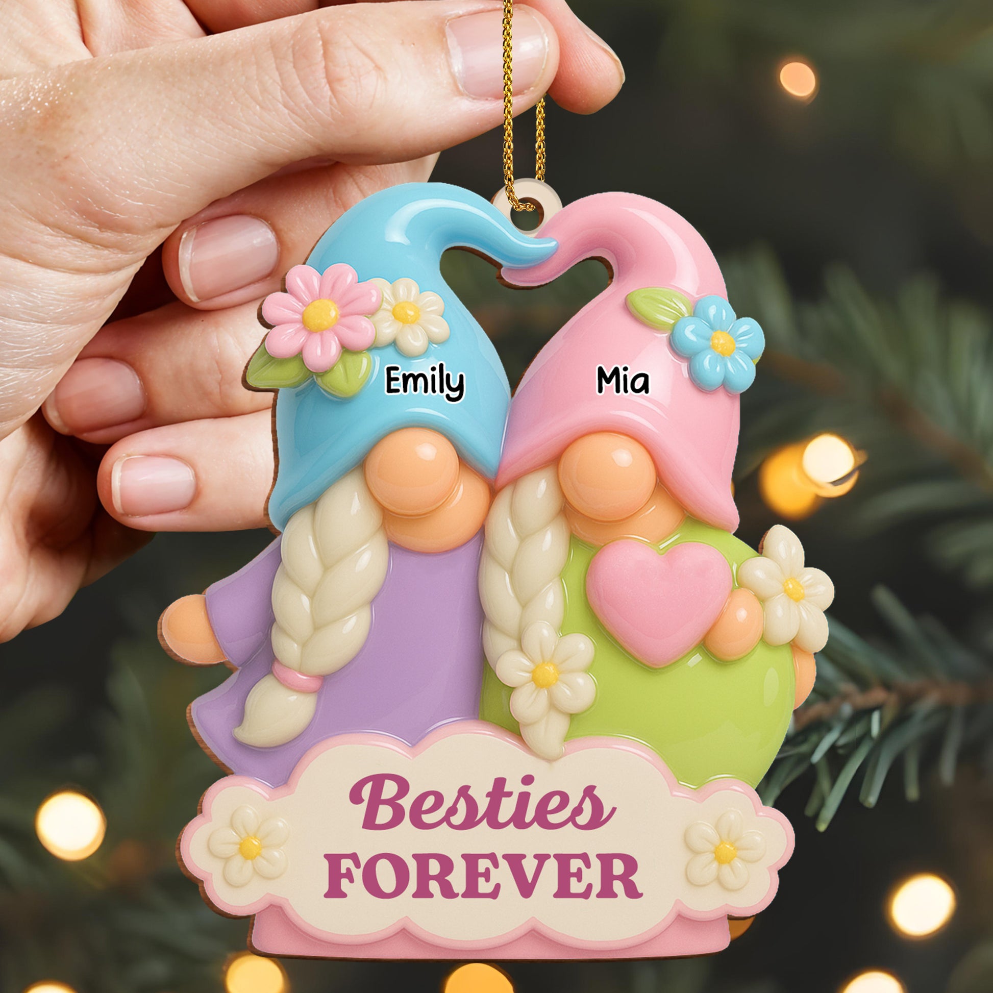 Besties Forever With Braids and Flowers