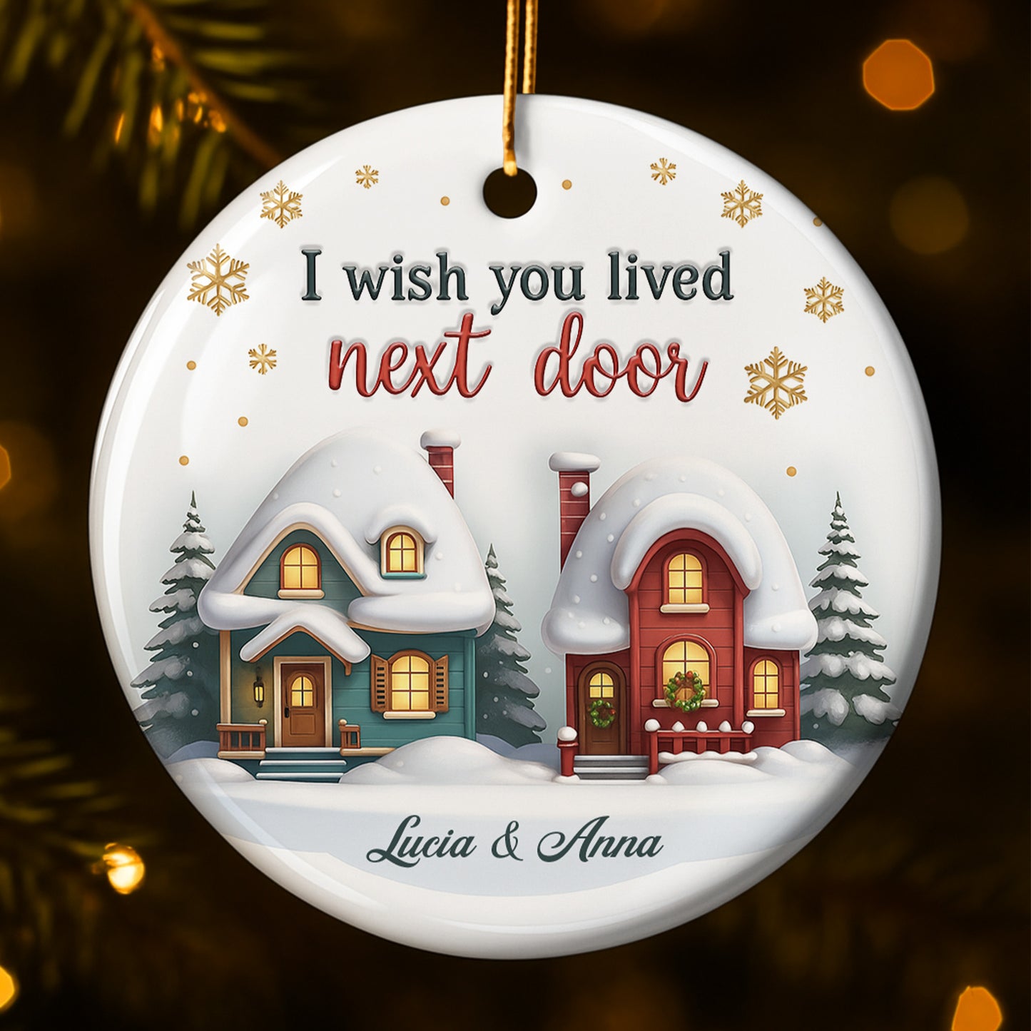 I Wish You Lived Next Door Snowy Houses Design