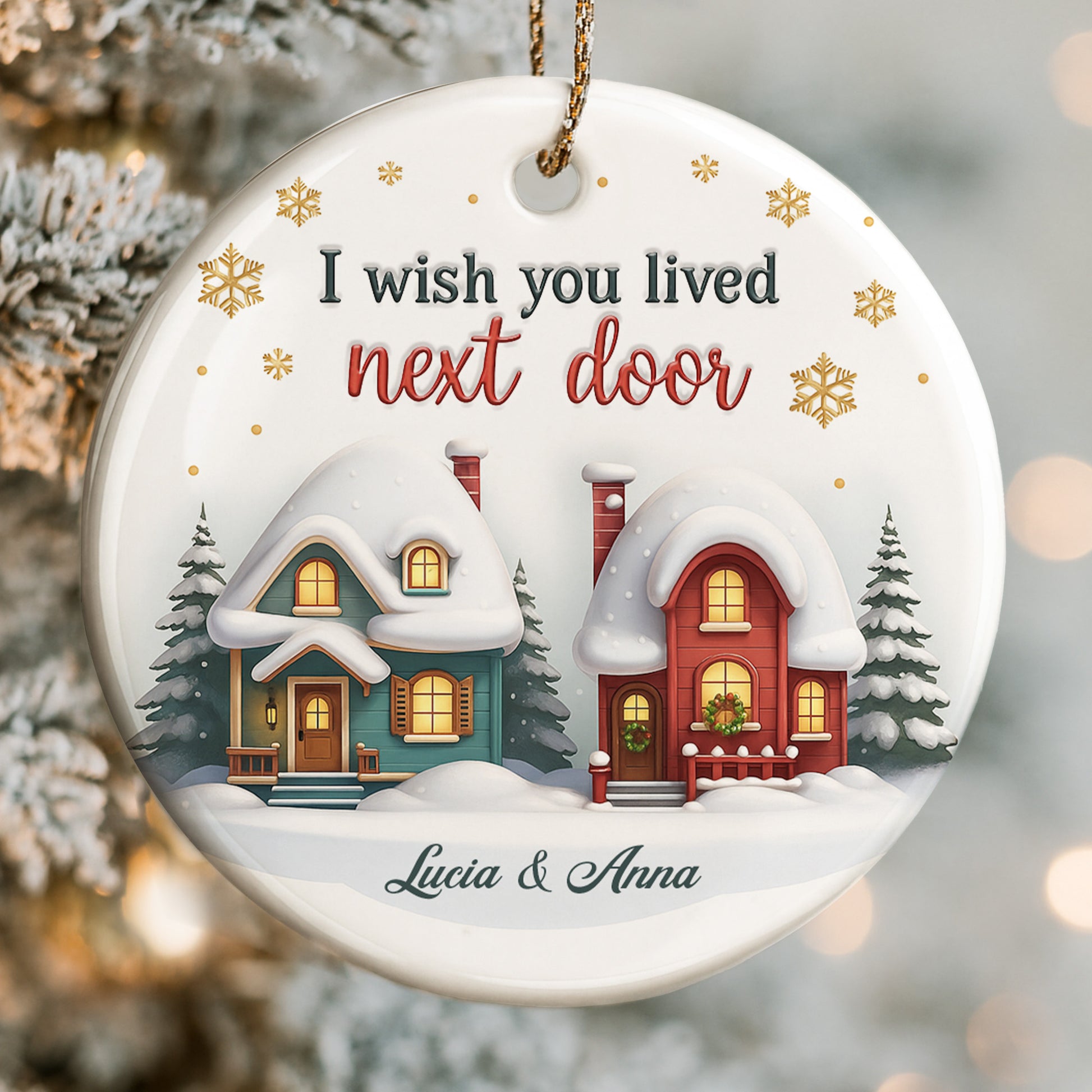 I Wish You Lived Next Door Snowy Houses Design