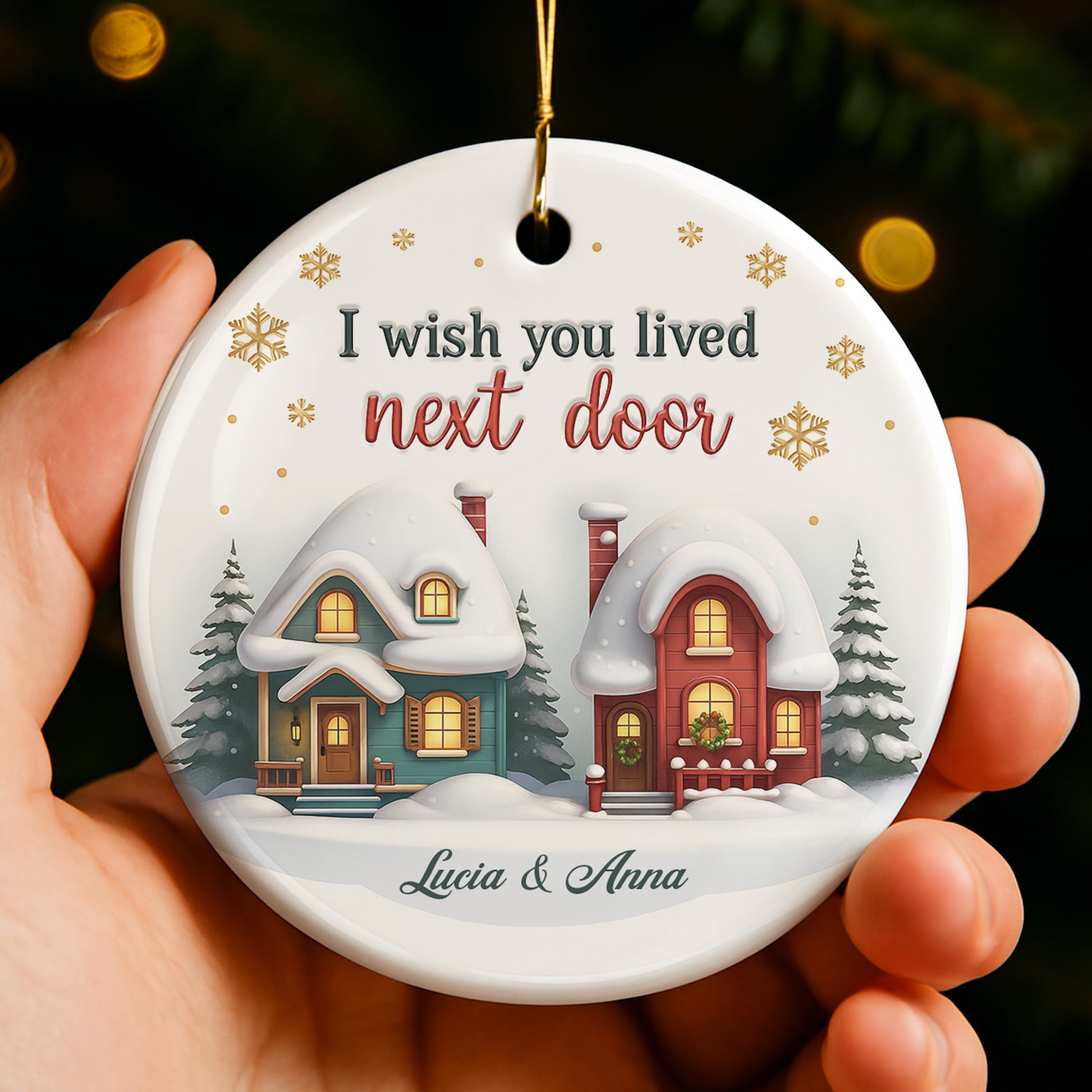 I Wish You Lived Next Door Snowy Houses Design