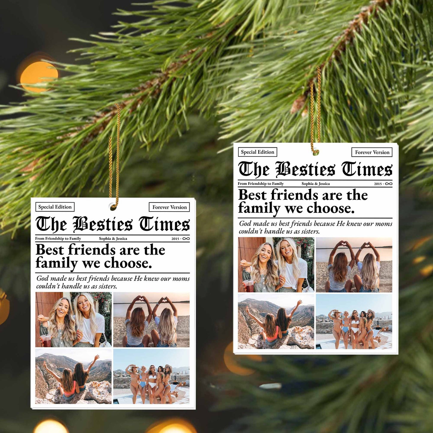 Best Friends Are The Family We Choose, Newspaper Style