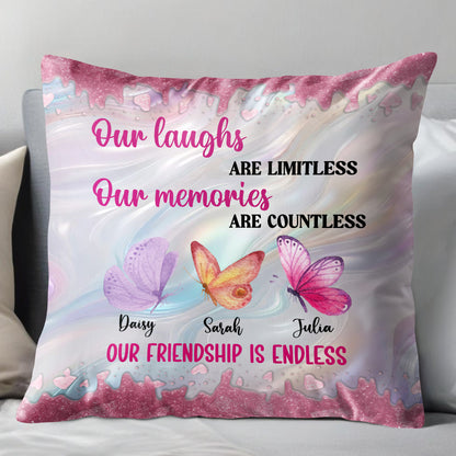 Our Laughs Are Limitless, Friendship Gift With Butterflies And Hearts