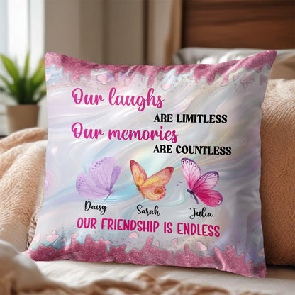 Our Laughs Are Limitless, Friendship Gift With Butterflies And Hearts