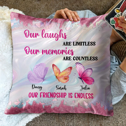 Our Laughs Are Limitless, Friendship Gift With Butterflies And Hearts
