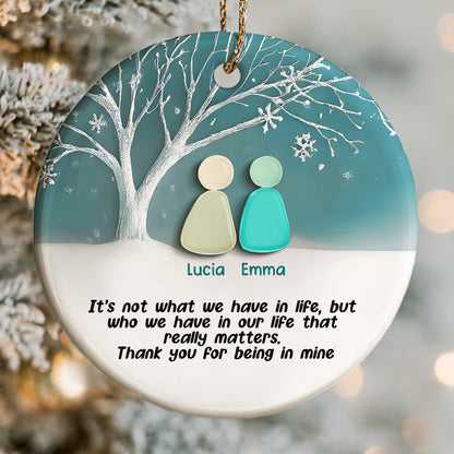 Thank You For Being In Mine, Tree And Snowflakes