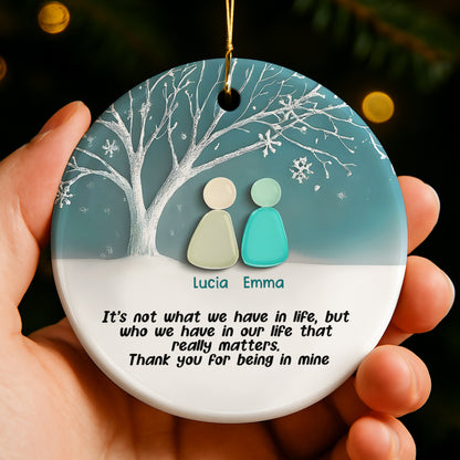 Thank You For Being In Mine, Tree And Snowflakes