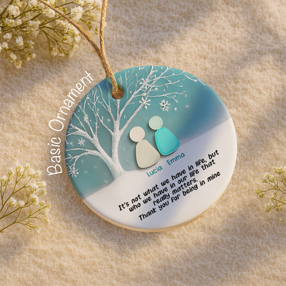 Thank You For Being In Mine, Tree And Snowflakes