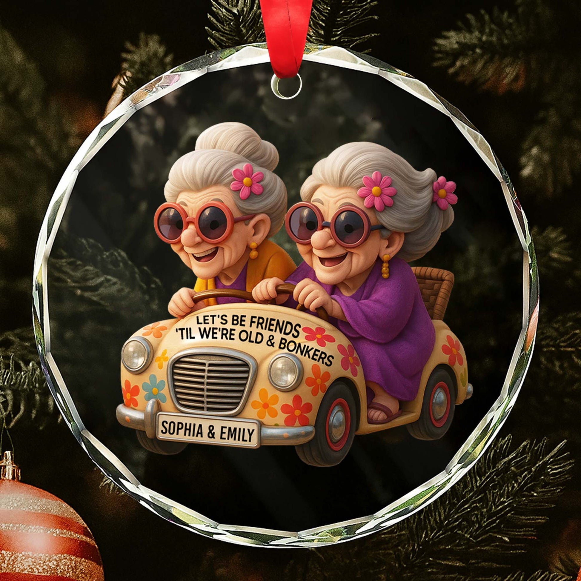 Let's Be Friends 'Til We're Old And Bonkers, Elderly Women Riding Car