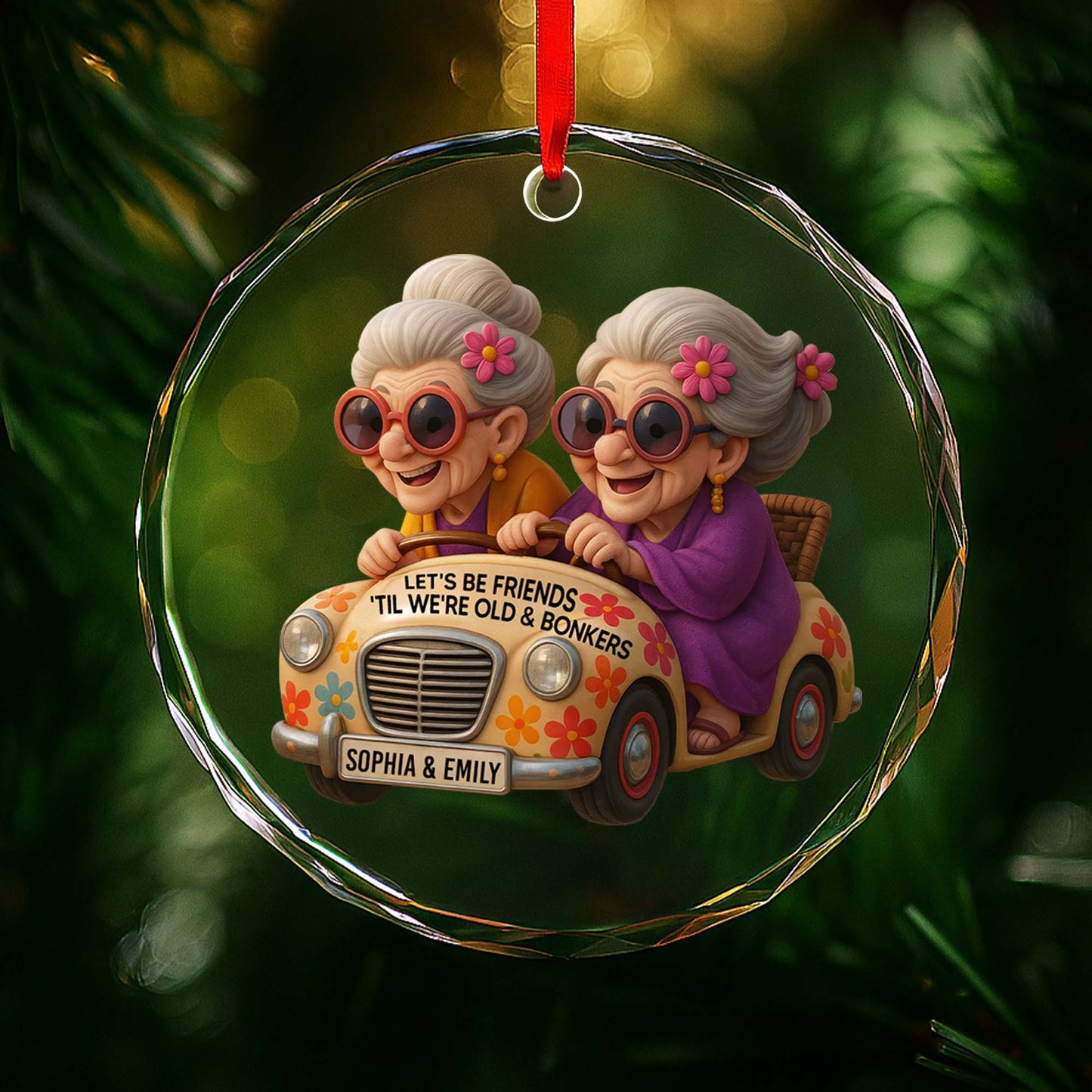 Let's Be Friends 'Til We're Old And Bonkers, Elderly Women Riding Car