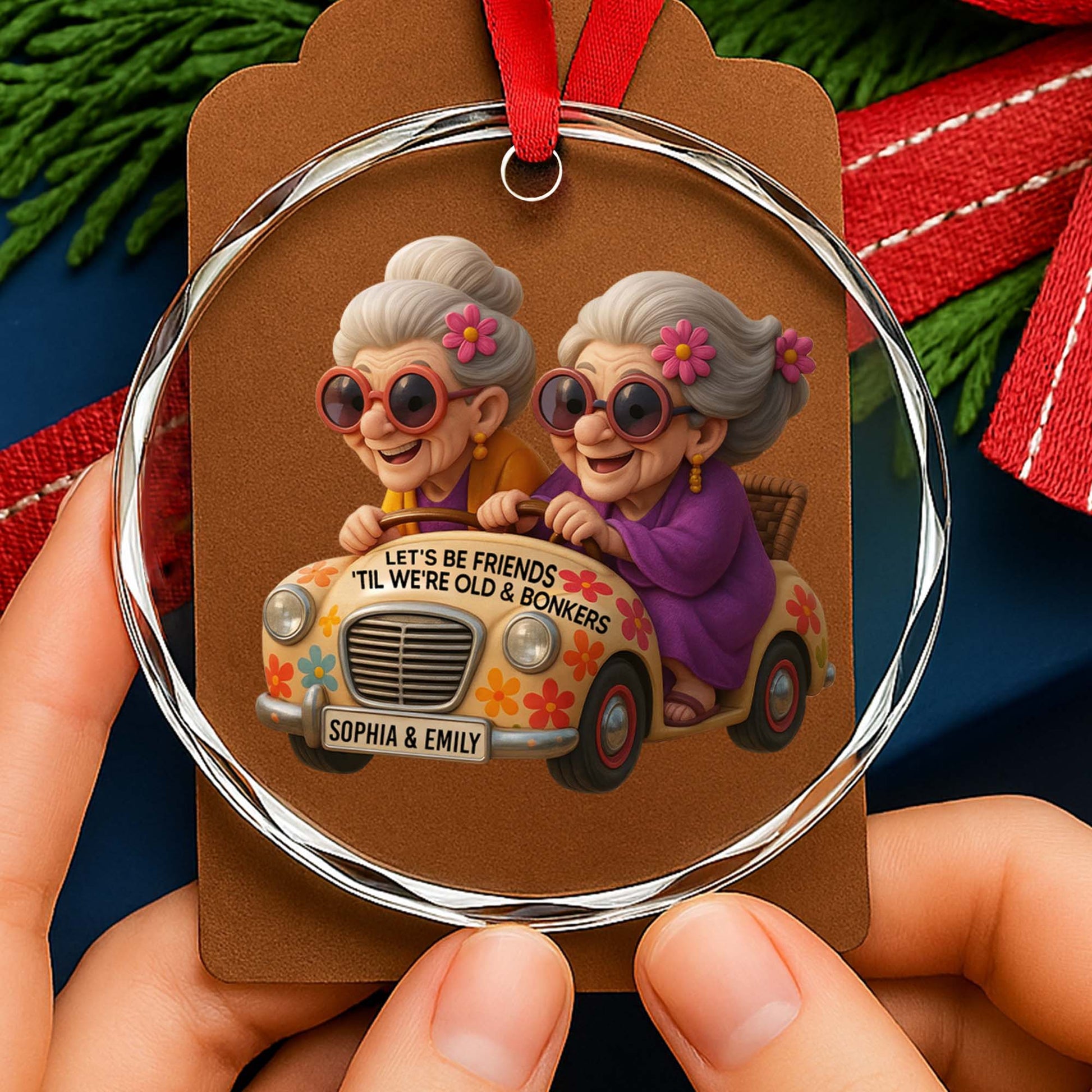 Let's Be Friends 'Til We're Old And Bonkers, Elderly Women Riding Car